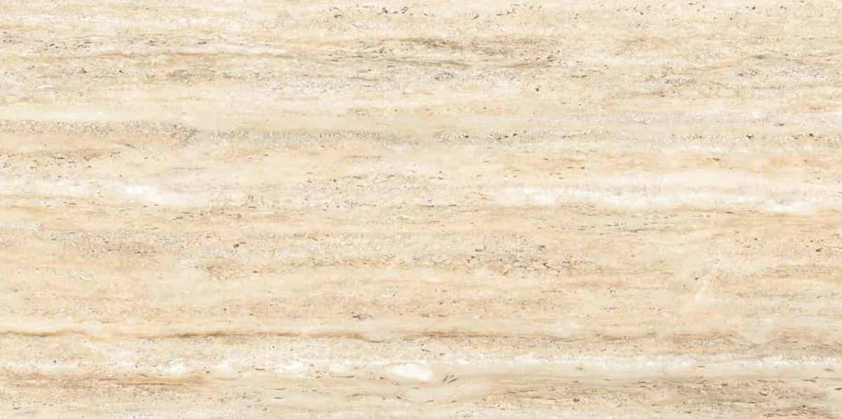 Travertino Cream — 600 × 1200 mm glossy glazed vitrified tile
