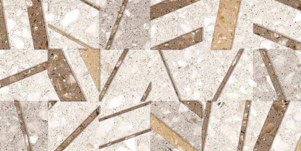 Concord Beige Decor — 600 × 1200 mm glossy glazed vitrified tile