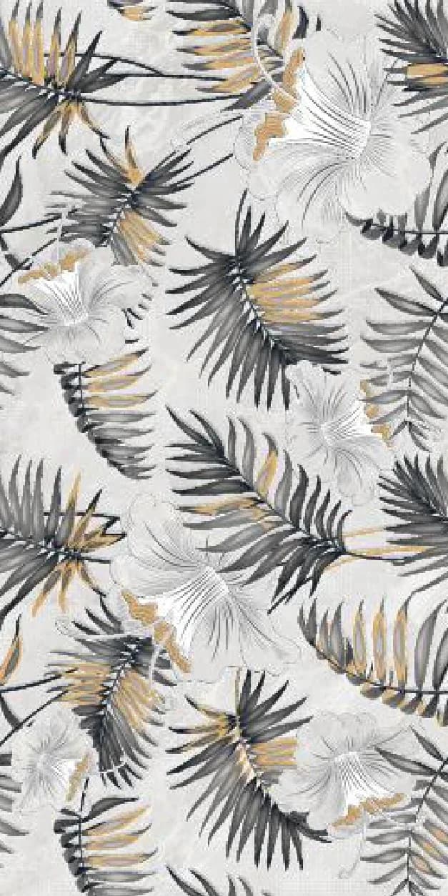 Analay White Décor — 600 × 1200 mm glossy glazed vitrified tile