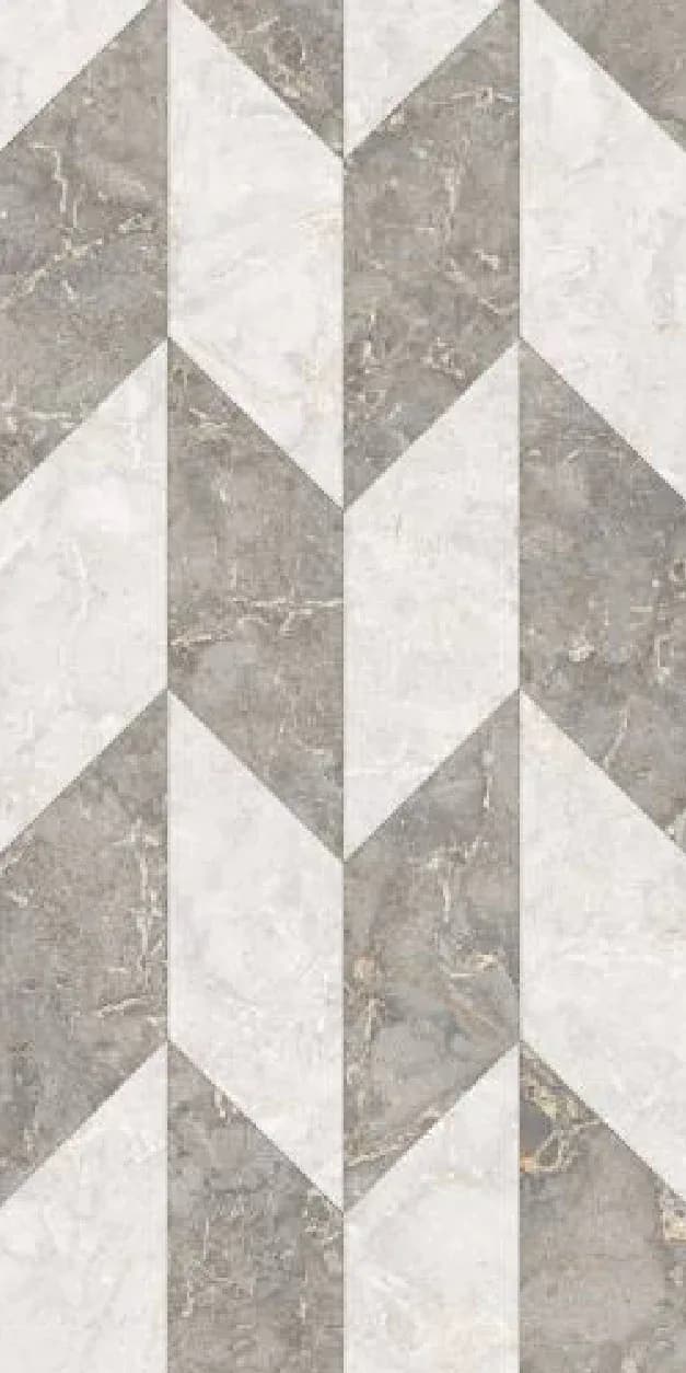 Archer Grey Decor — 600 × 1200 mm glossy glazed vitrified tile