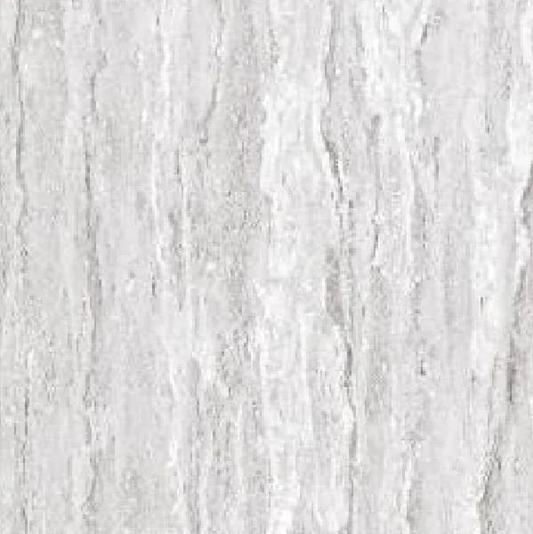 Travertino Grey — 600 × 600 mm glossy glazed vitrified tile