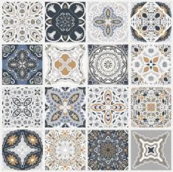 Alabama Decor-1 — 600 × 600 mm matte glazed vitrified tile