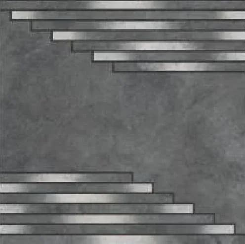 Steper Black — 500 × 500 mm rustic glazed vitrified tile
