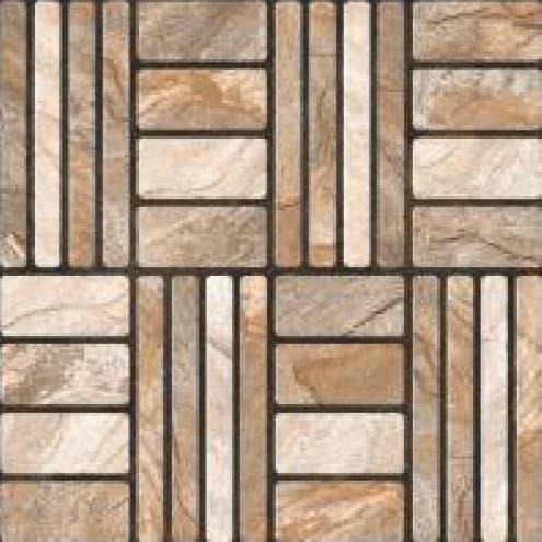 Rusio Brown — 500 × 500 mm rustic glazed vitrified tile