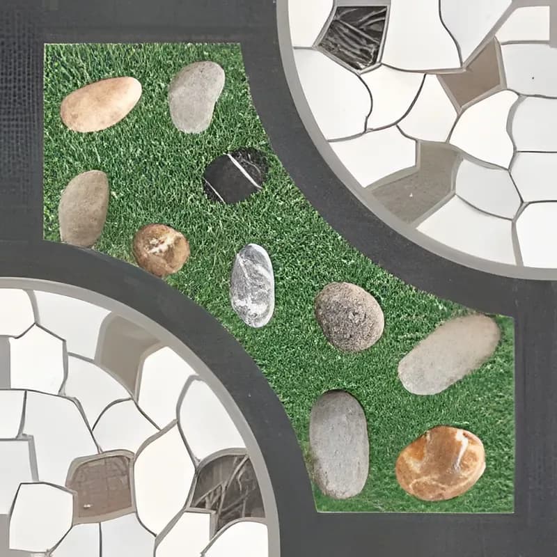 Octa Green — 400 × 400 mm rustic glazed vitrified tile