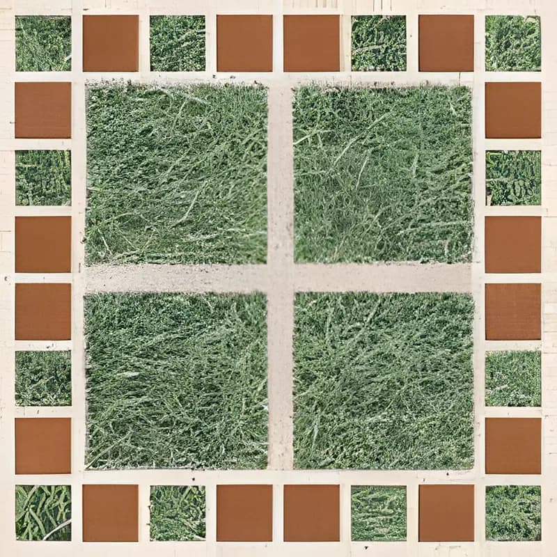 Square Green — 400 × 400 mm rustic glazed vitrified tile