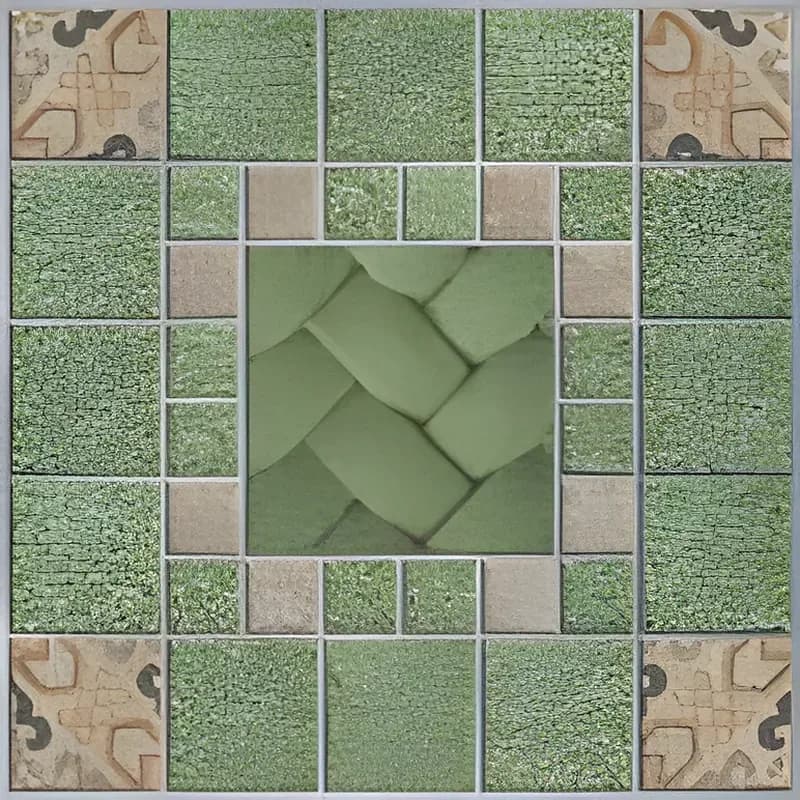 Elevato Green — 400 × 400 mm rustic glazed vitrified tile