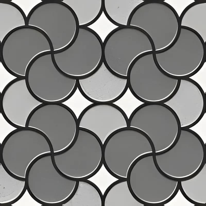 Interlock Grey — 400 × 400 mm rustic glazed vitrified tile