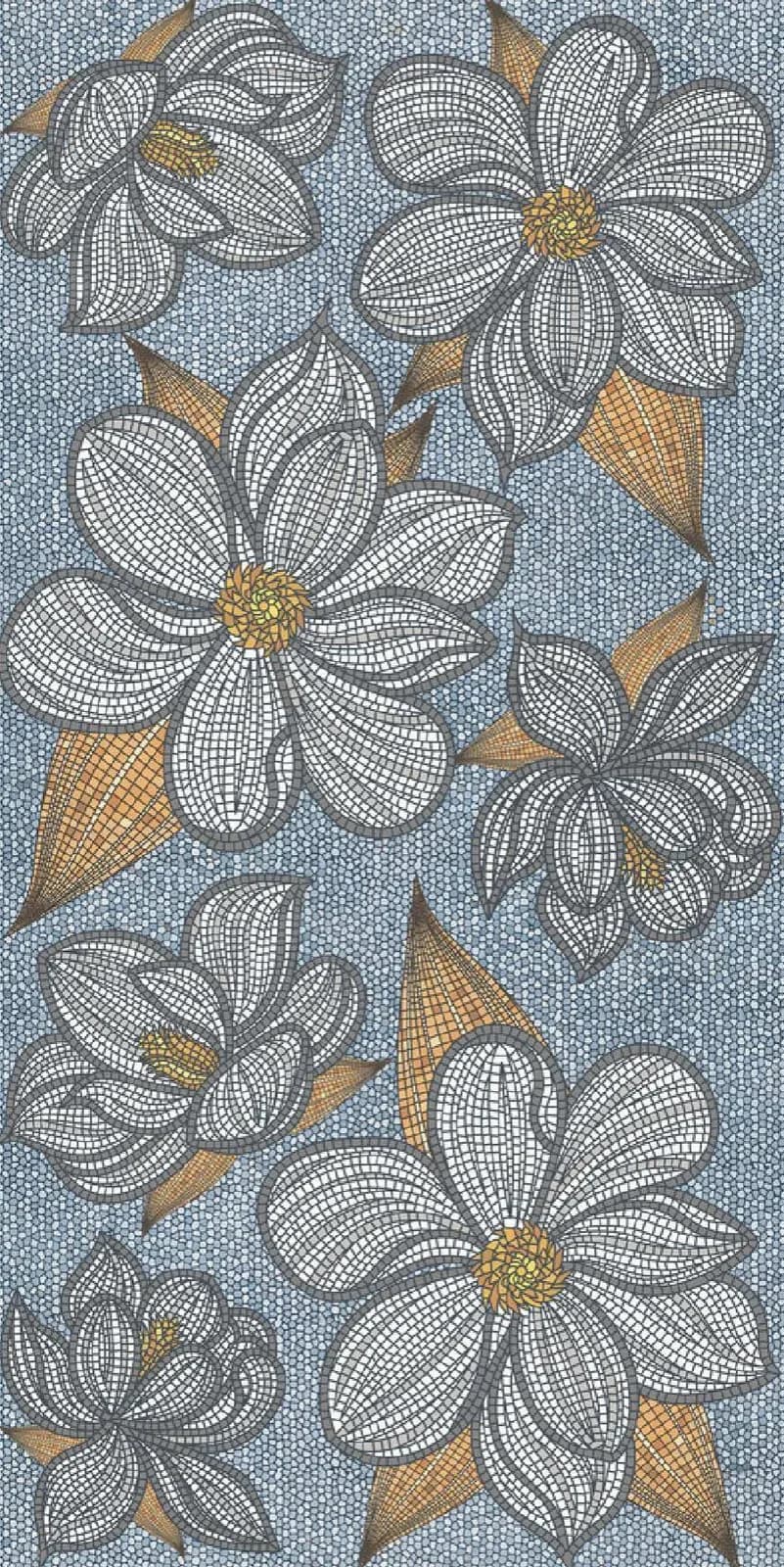 Silvena Blue Decore — 600 × 1200 mm diamond vitrified tile