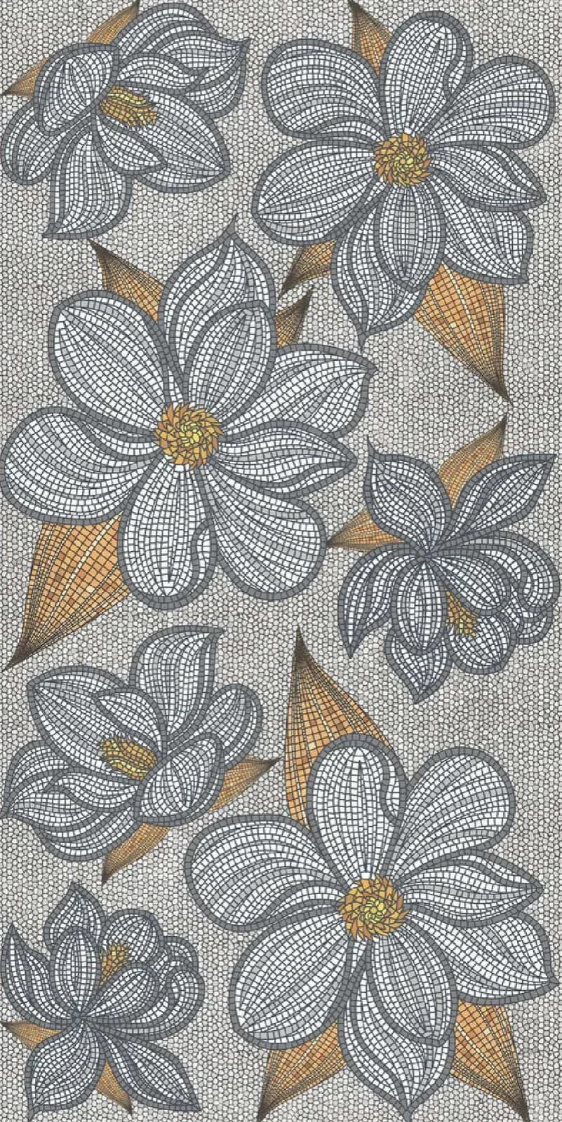 Silvena Cream Decore — 600 × 1200 mm diamond vitrified tile
