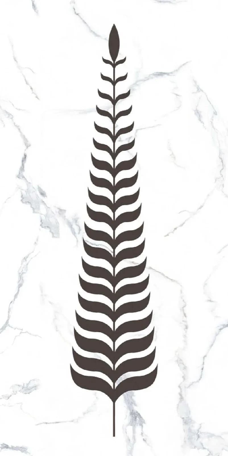 Floret White Leaf Decore-1 — 600 × 1200 mm sinker vitrified tile